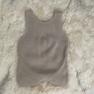 NWT express tan brown sweater knitted tank XS